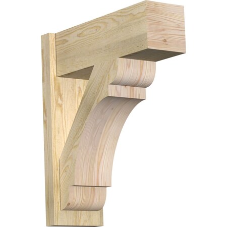 Ekena Millwork Olympic Block Rough Sawn Outlooker, Douglas Fir, 8"W x 22"D x 26"H OUT08X22X26OLY05RDF